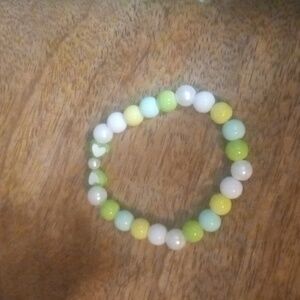 Handmade glass bead bracelet
